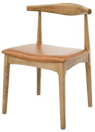 Bowen Dining Chair Natural / Tan Leather